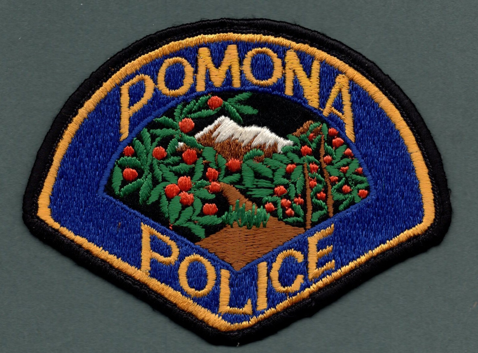 Pomona California Police Patch - Vintage Felt