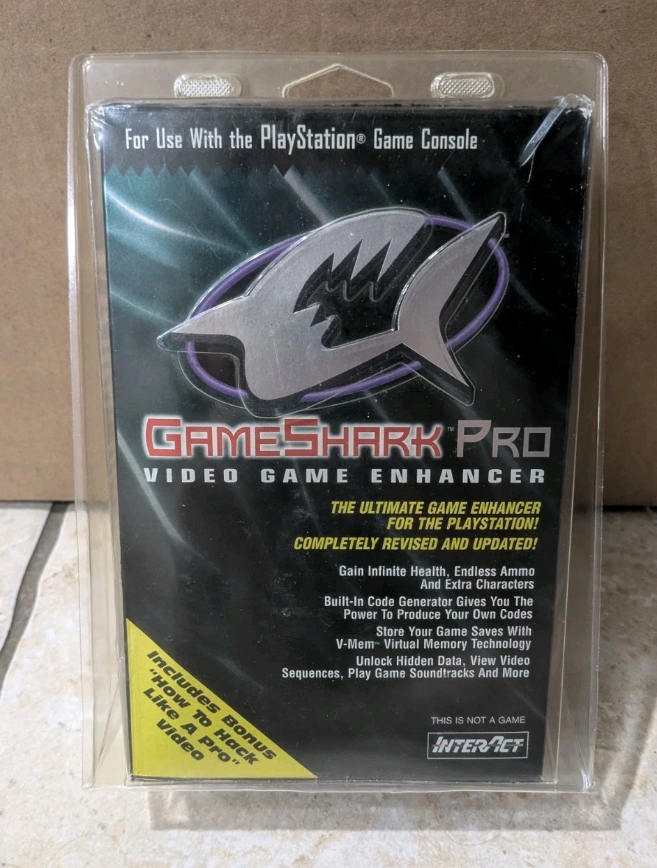 Game Shark Pro V 3.0 for PlayStation 1 - New, Sealed - Box Damage
