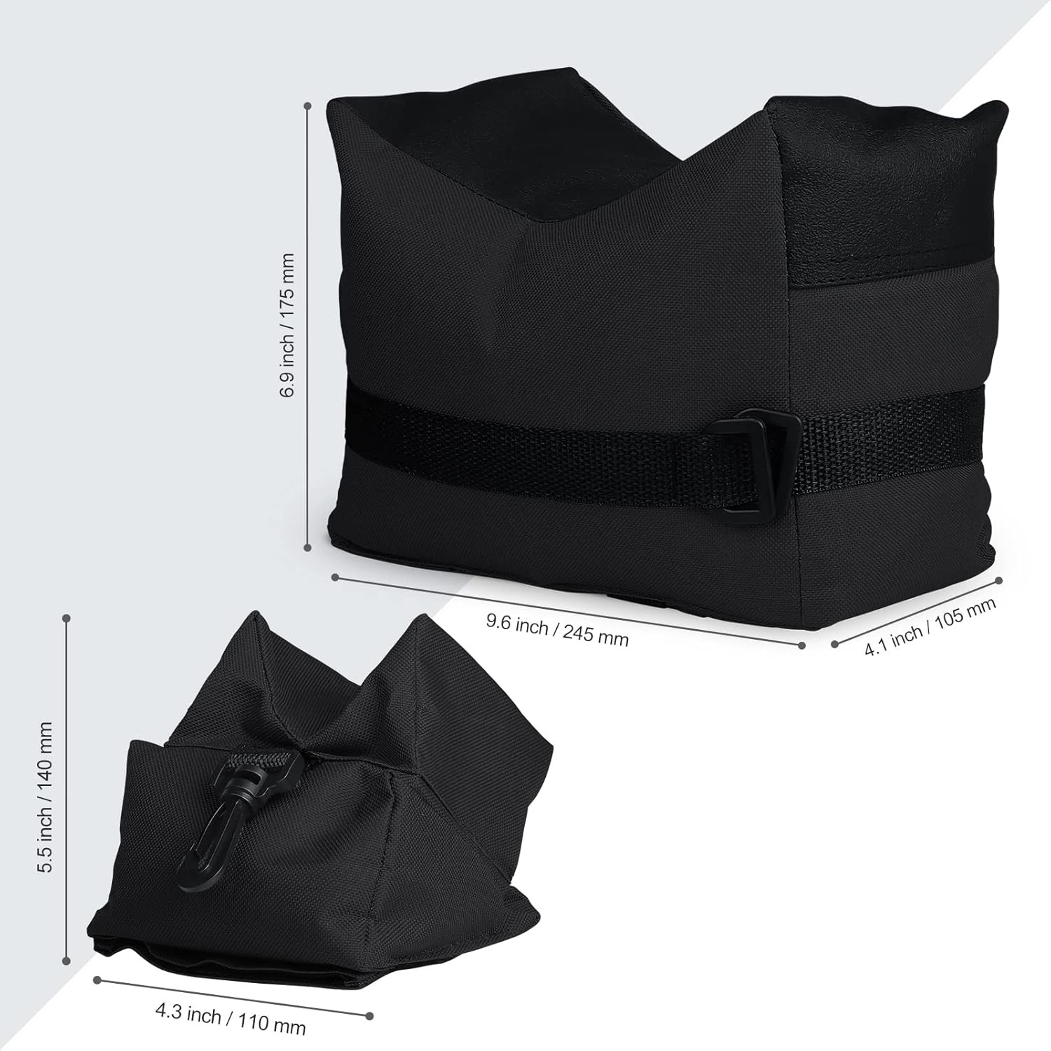 Twod Outdoor Shooting Rest Bags - Target Sports 9.6 x 6.8 x 4.1 inch, Black