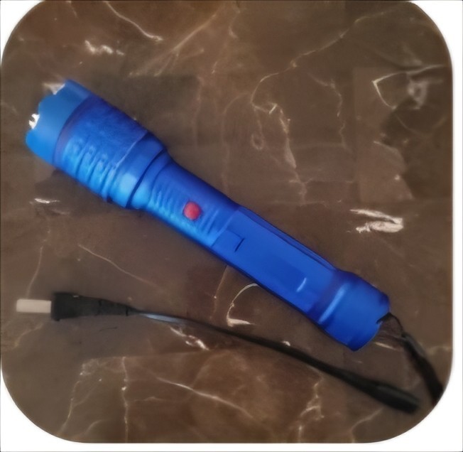 (10) psc Pink & blue Flashlight w/ Charger & Cables, & Holster