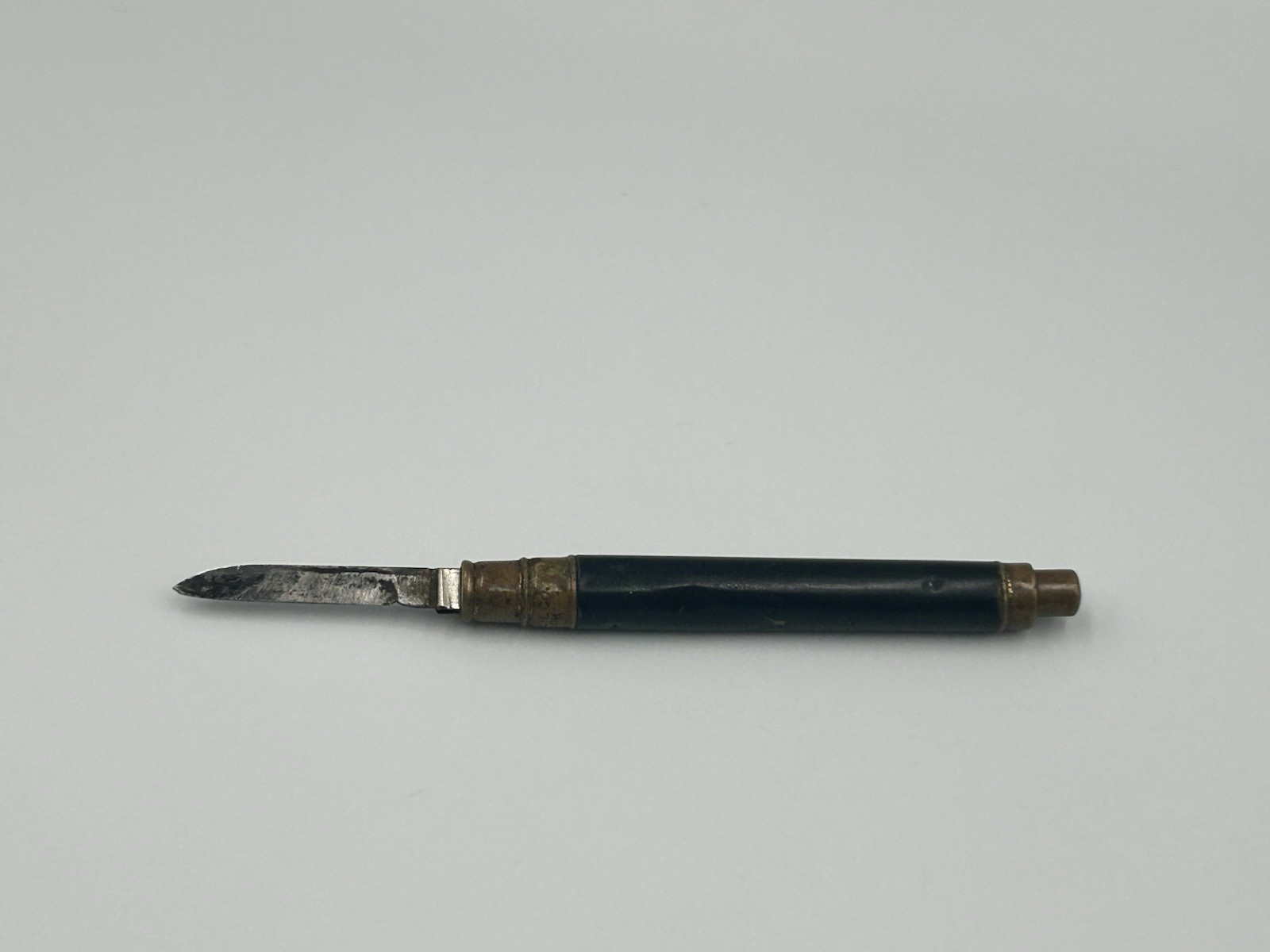 Antique Eagle Pencil Co. New York Portable Pencil Sharpener Knife Brass Black