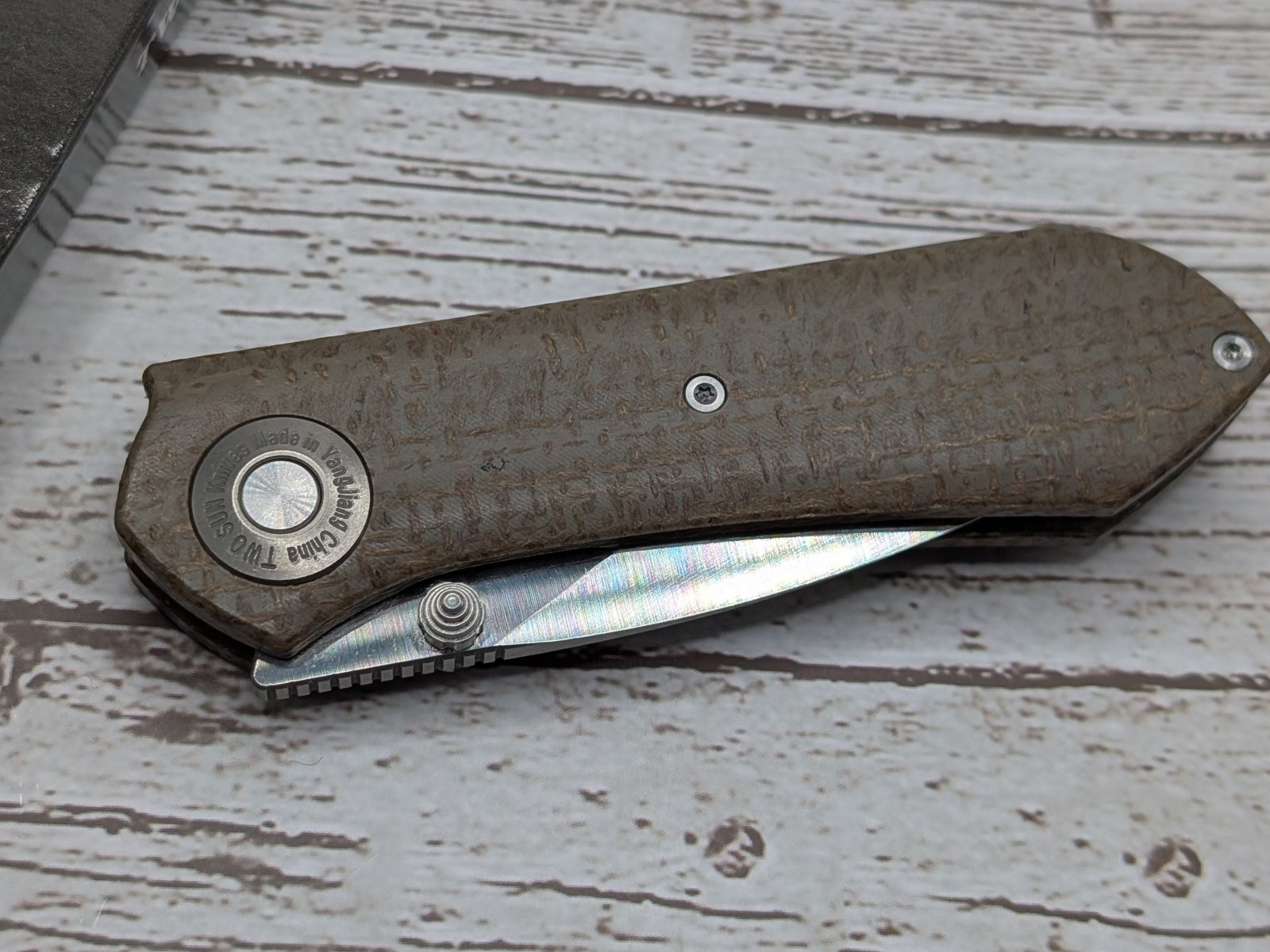 Twosun TS334 Brown Micarta Satin 14c28n