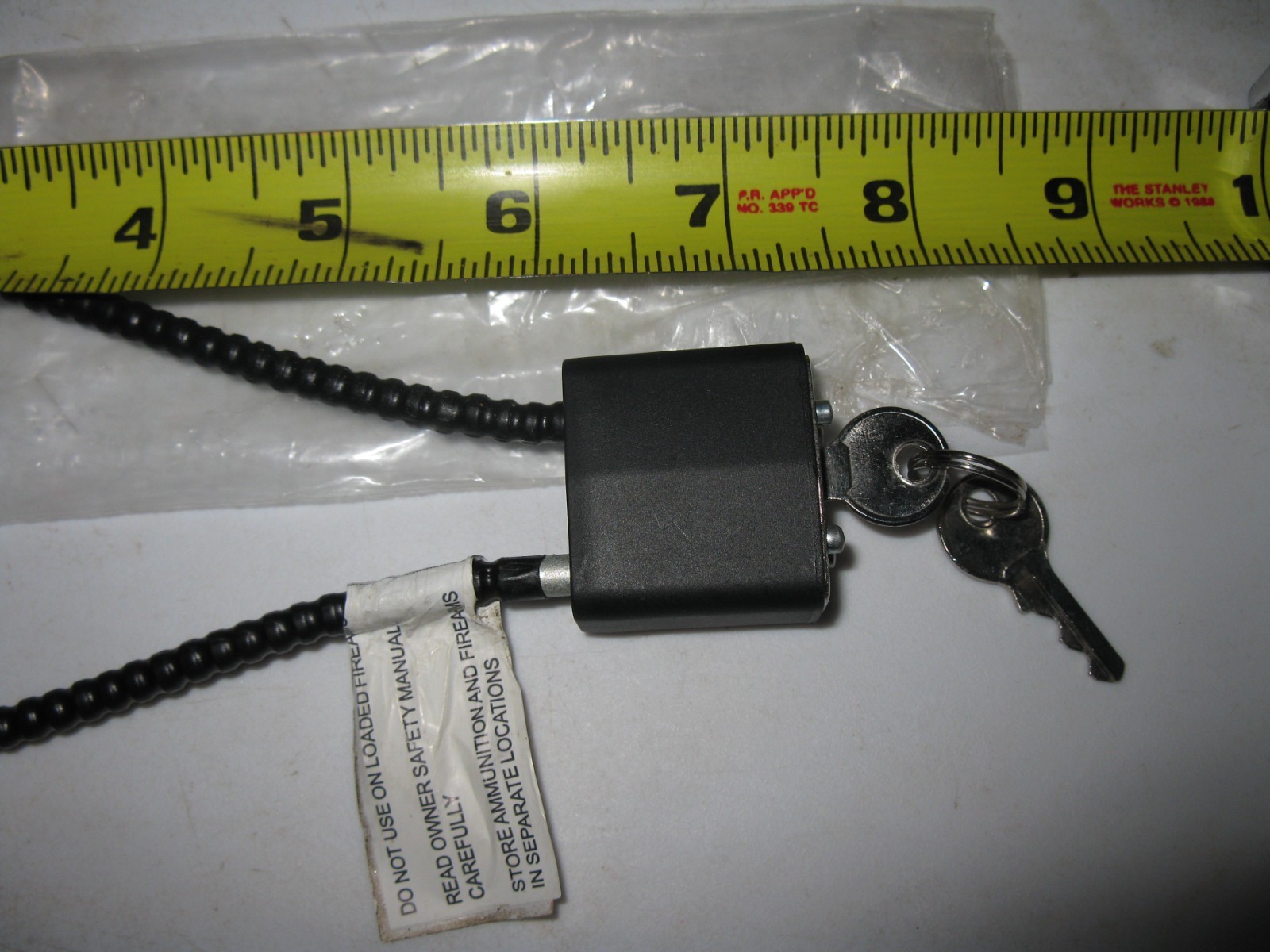 Cable Gun Lock/Firearm Safety 2 keys 30MM OS