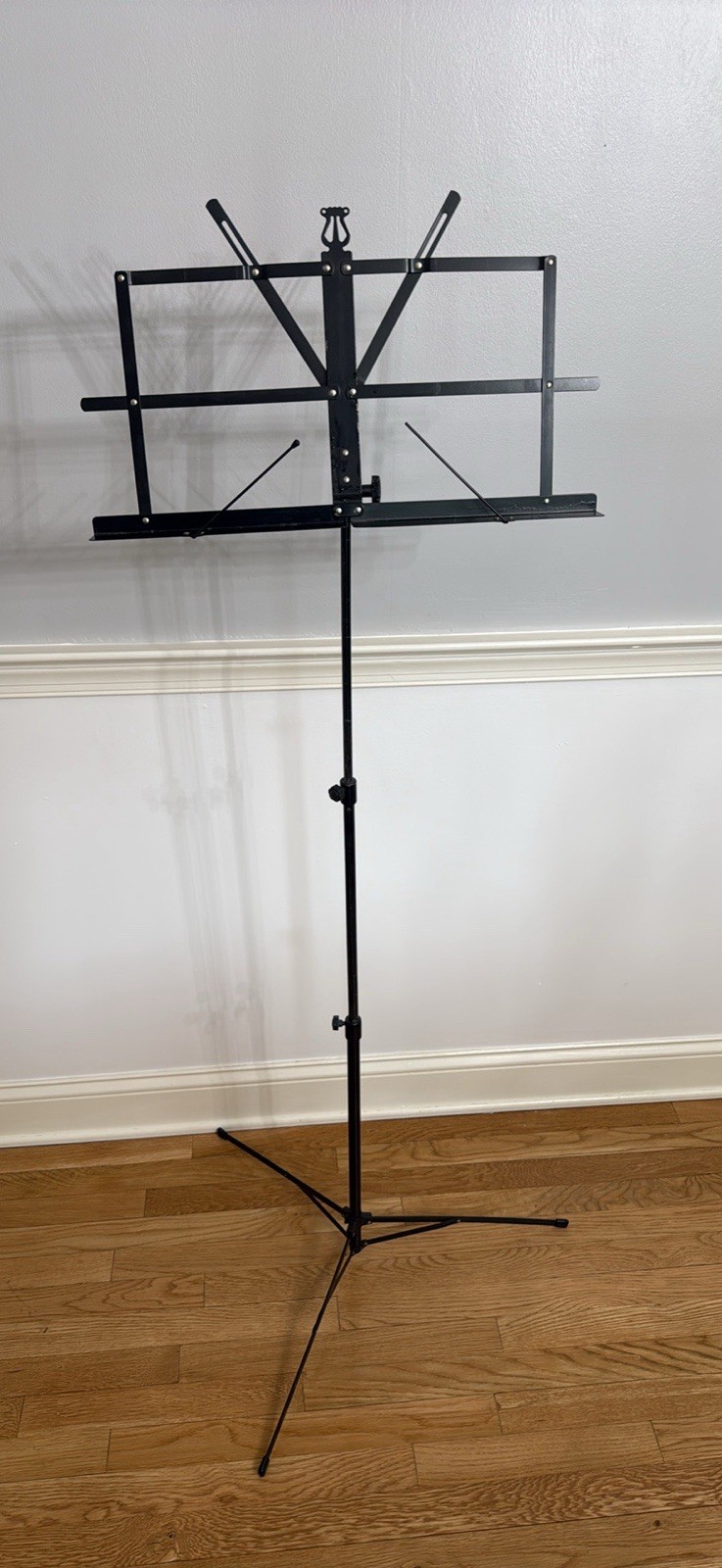 Black Metal Tripod Sheet Music Stand Foldable Portable Height Adjustable 54in