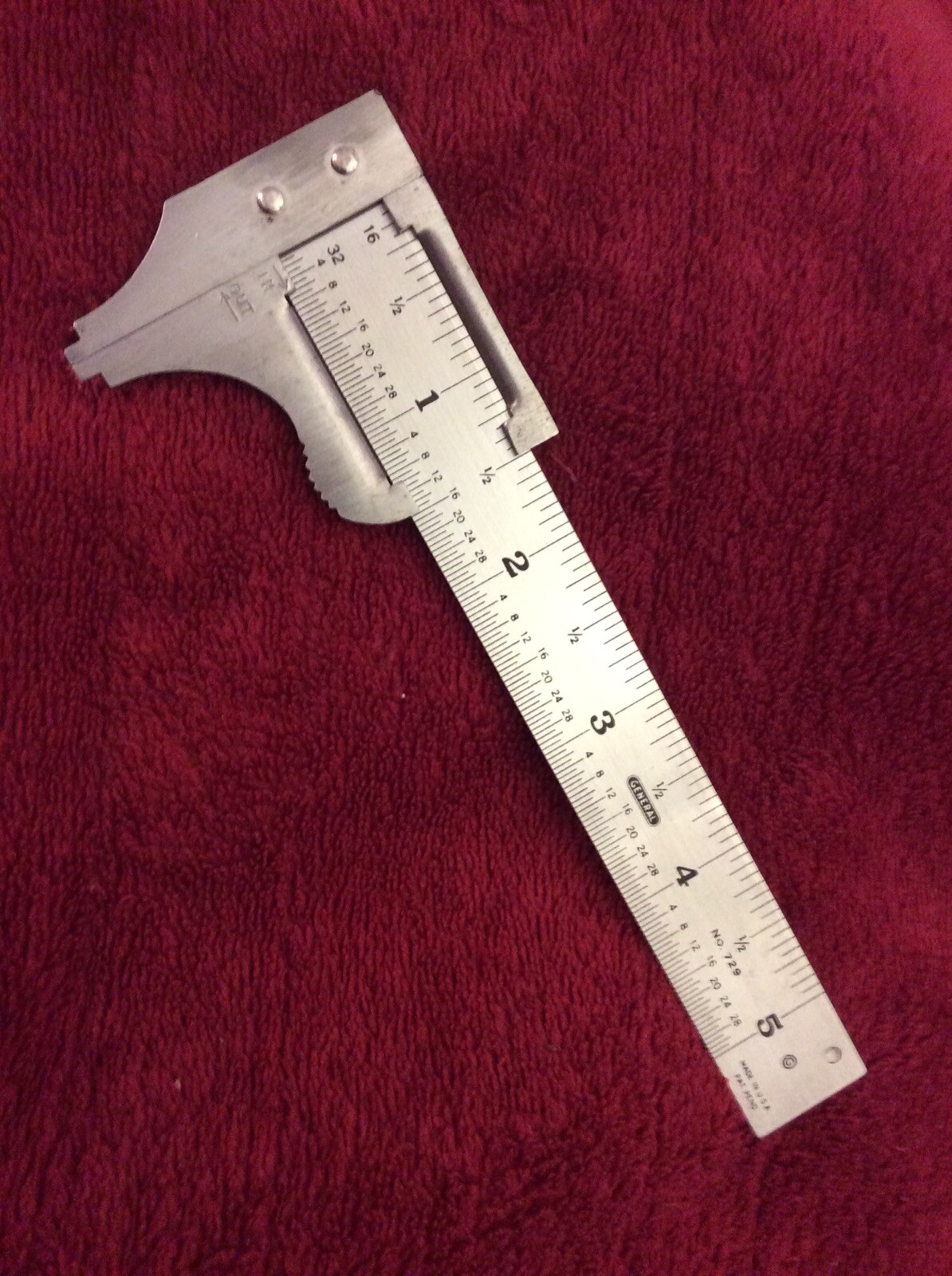 Vintage General Tools 4" Caliper Model 729 Pre 1957