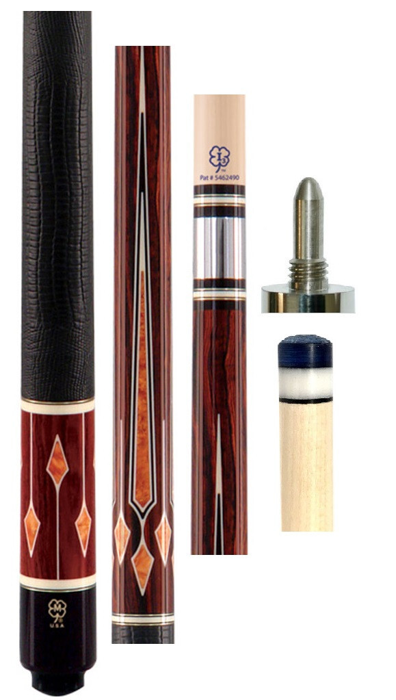 McDermott Carom Cue - CRM701 Cocobolo - 11.75mm I-3 Shaft - Free 1x1 Hard Case