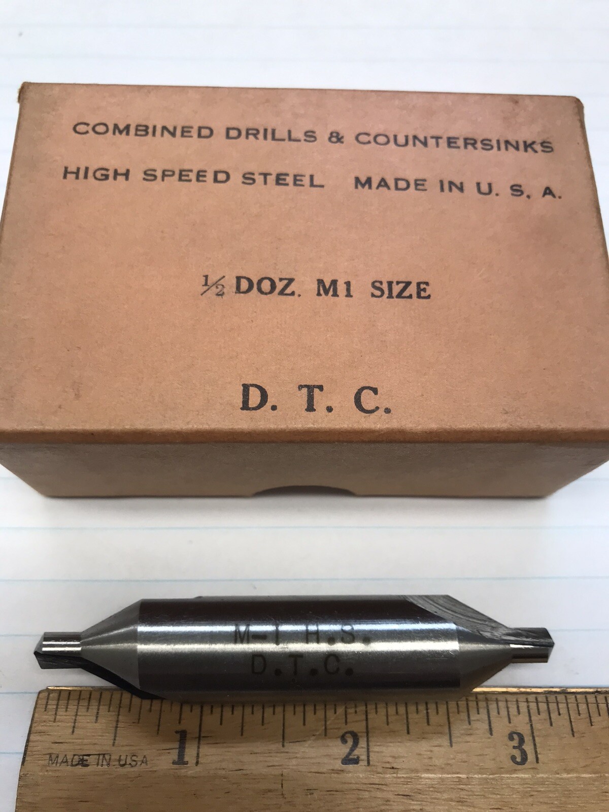 1 pc.  M1 HS 60 DEGREE COMBINED DRILL & COUNTERSINK. USA (loc stk)