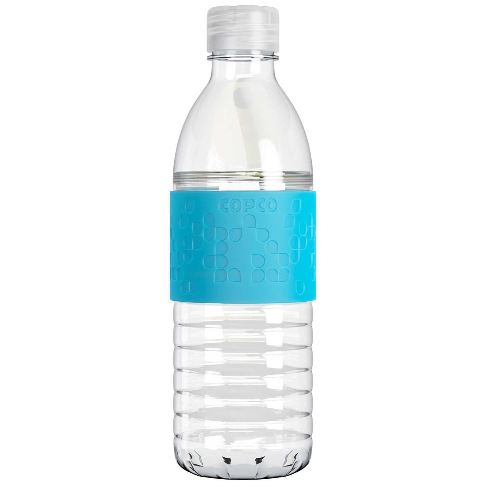 Copco Hydra Water Bottle Non Slip Sleeve BPA Free Reusable 16.9 Oz - Light Blue