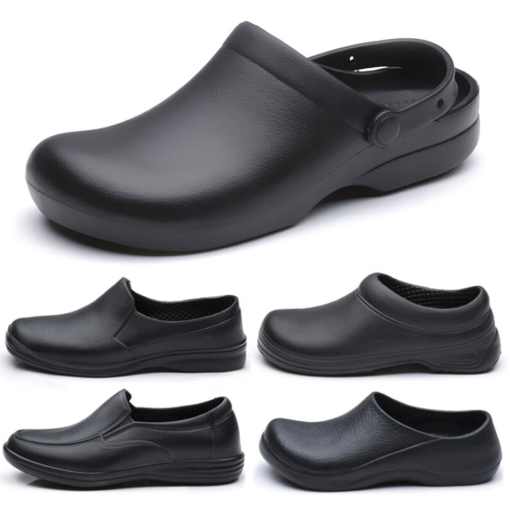 Men's Chefs Shoes Kitchen Nonslip Shoes Safety shoes Oil and Water Proof Leather