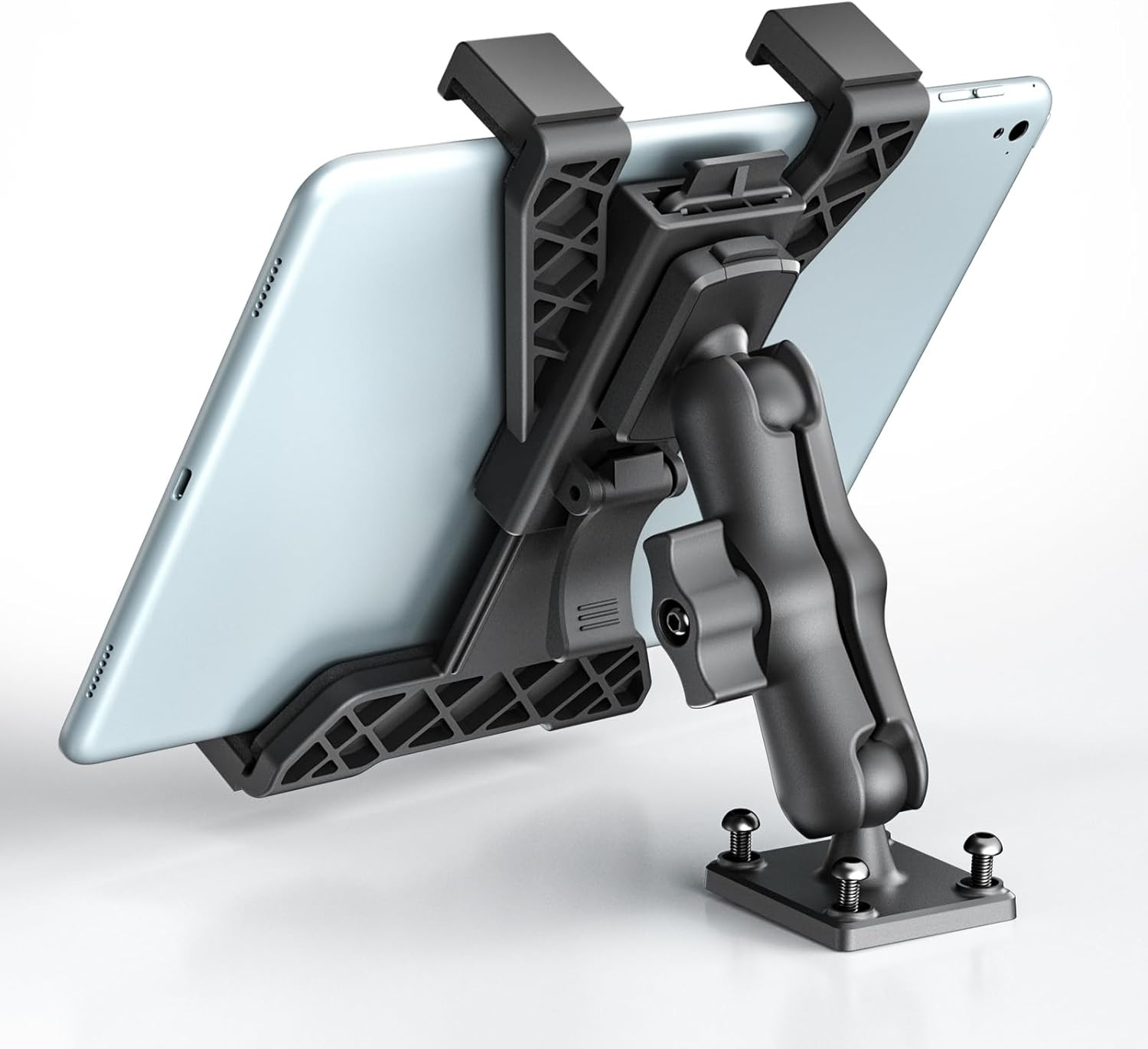 Tablet Holder for Truck, Heavy Duty Drill Base Tablet Car Mount for Ipad, Mini,