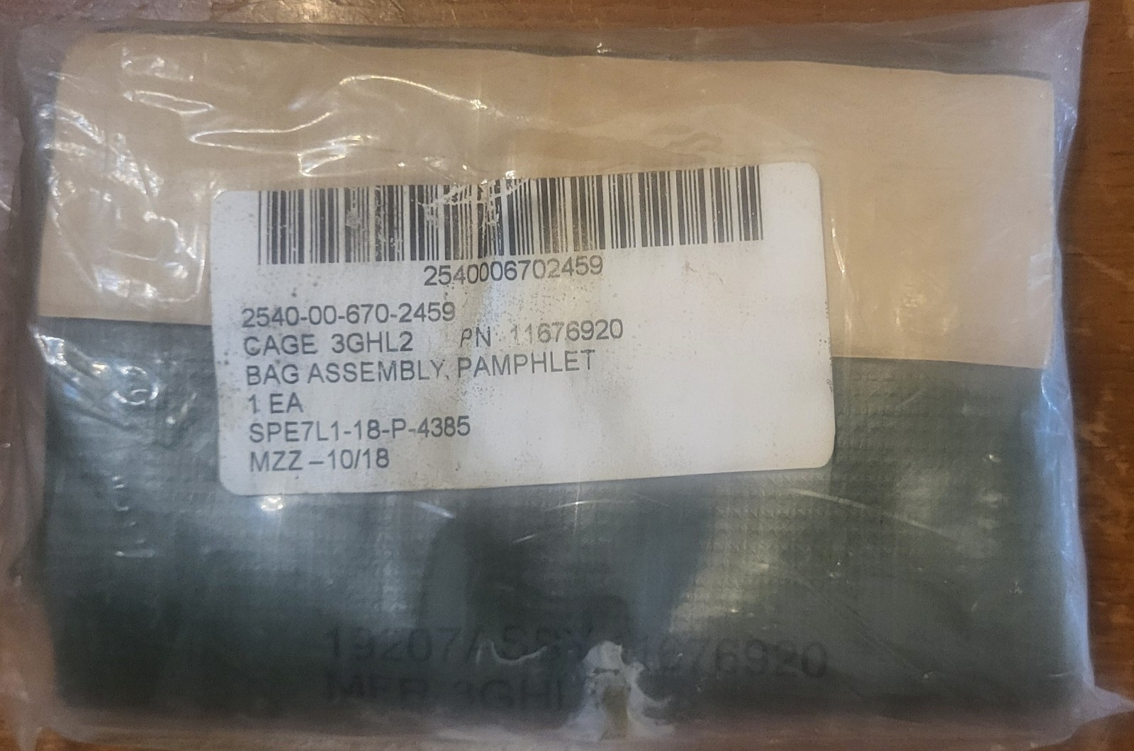 New US Military Pamphlet Bag For Vehicle Truck Document Bag OD Green