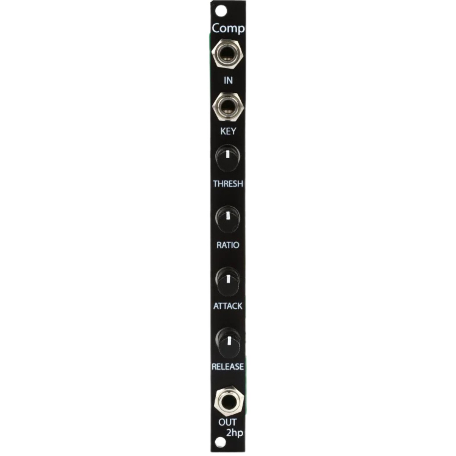 2hp Comp Compressor Eurorack Synth Module, Black