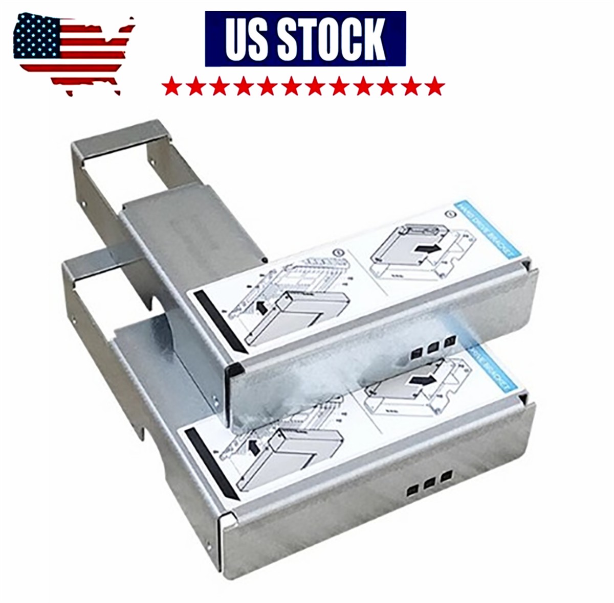 X1 9W8C4 3.5" to 2.5" Adapter Dell F238F KG1CH R710 R720 R730 HDD Tray Caddy USK
