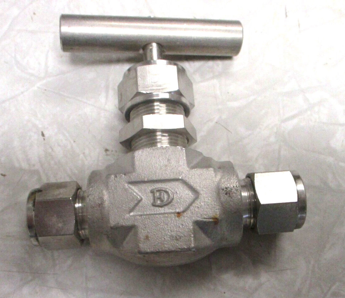 Hy-Pro NV4-H-8T-S316 1/2" Tube Union Integral Bonnet Needle Valve, 316 Stainless