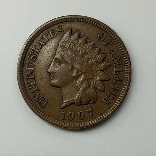 1907 - Indian Head Cent -  (Q555)