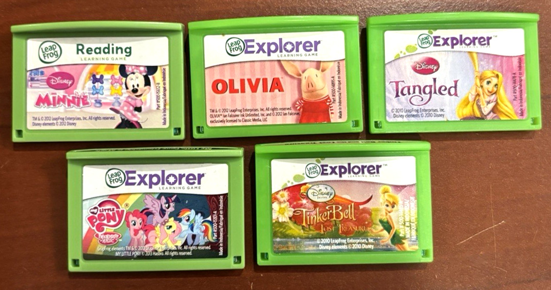 5 Leap Frog LeapPad Explorer Learning Game lot  LeapPad 1 2 3 XDI Ultra Platinum