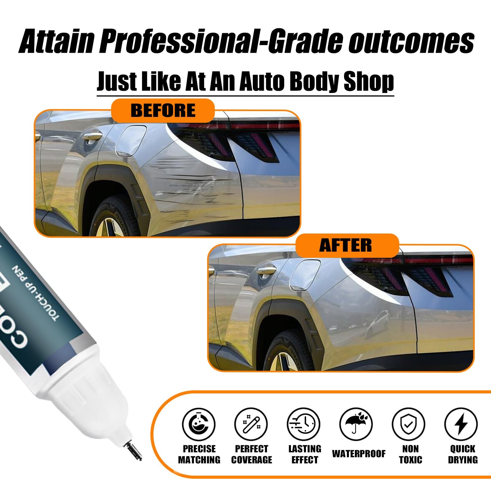 Shimmering Silver TouchUp Paint Pen for Hyundai Scratch Repair Solution