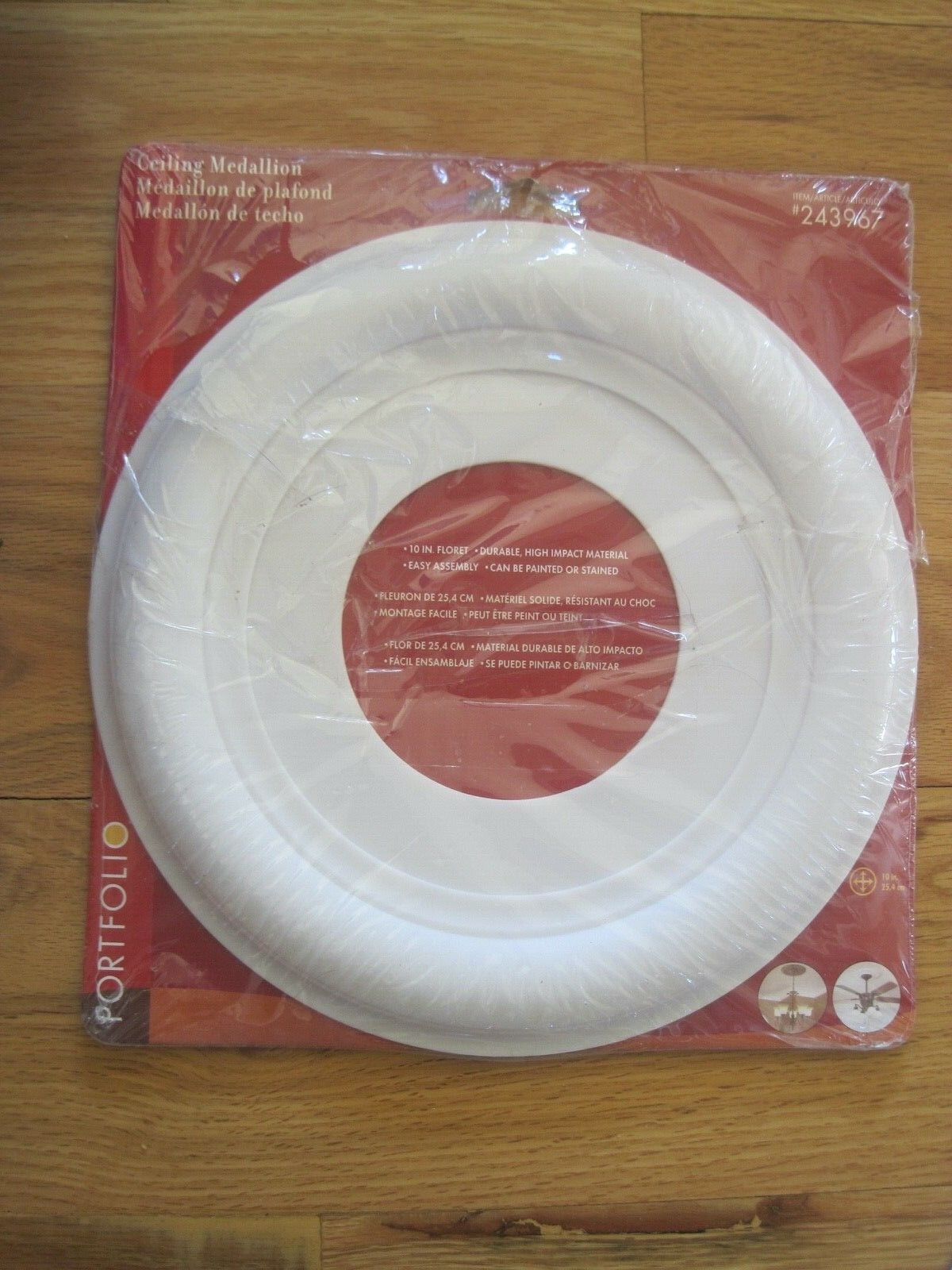 Ceiling Medallion Portfolio White #243967 10"