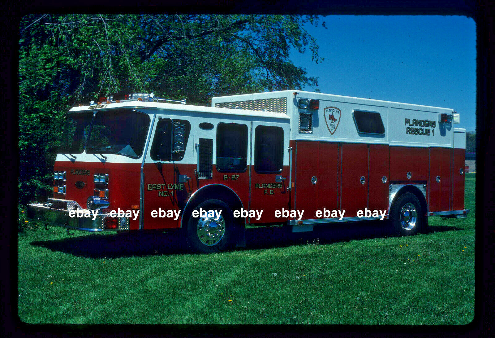 East Lyme CT Flanders FD 1988 Emergency One rescue Fire Apparatus Slide .
