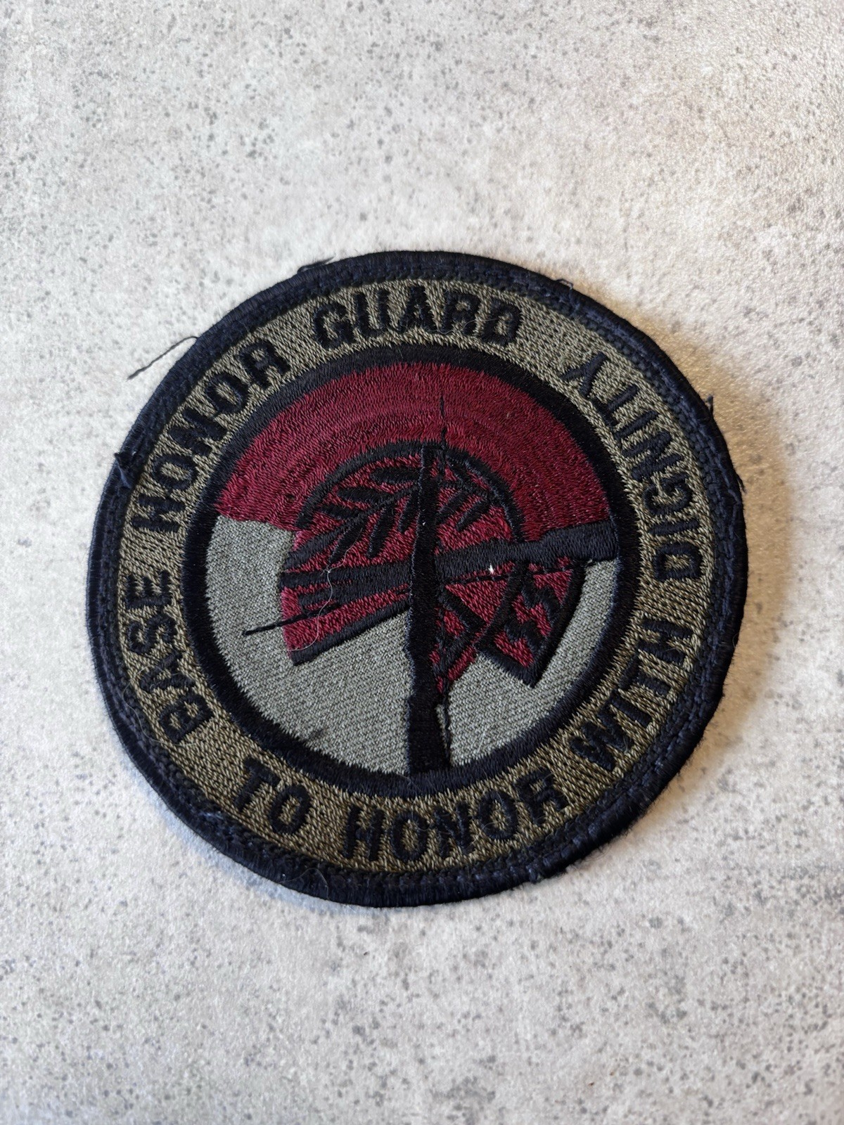 MILITARY PATCH SEW ON BASE HONOR GUARD TO HONOR WITH DIGNITY