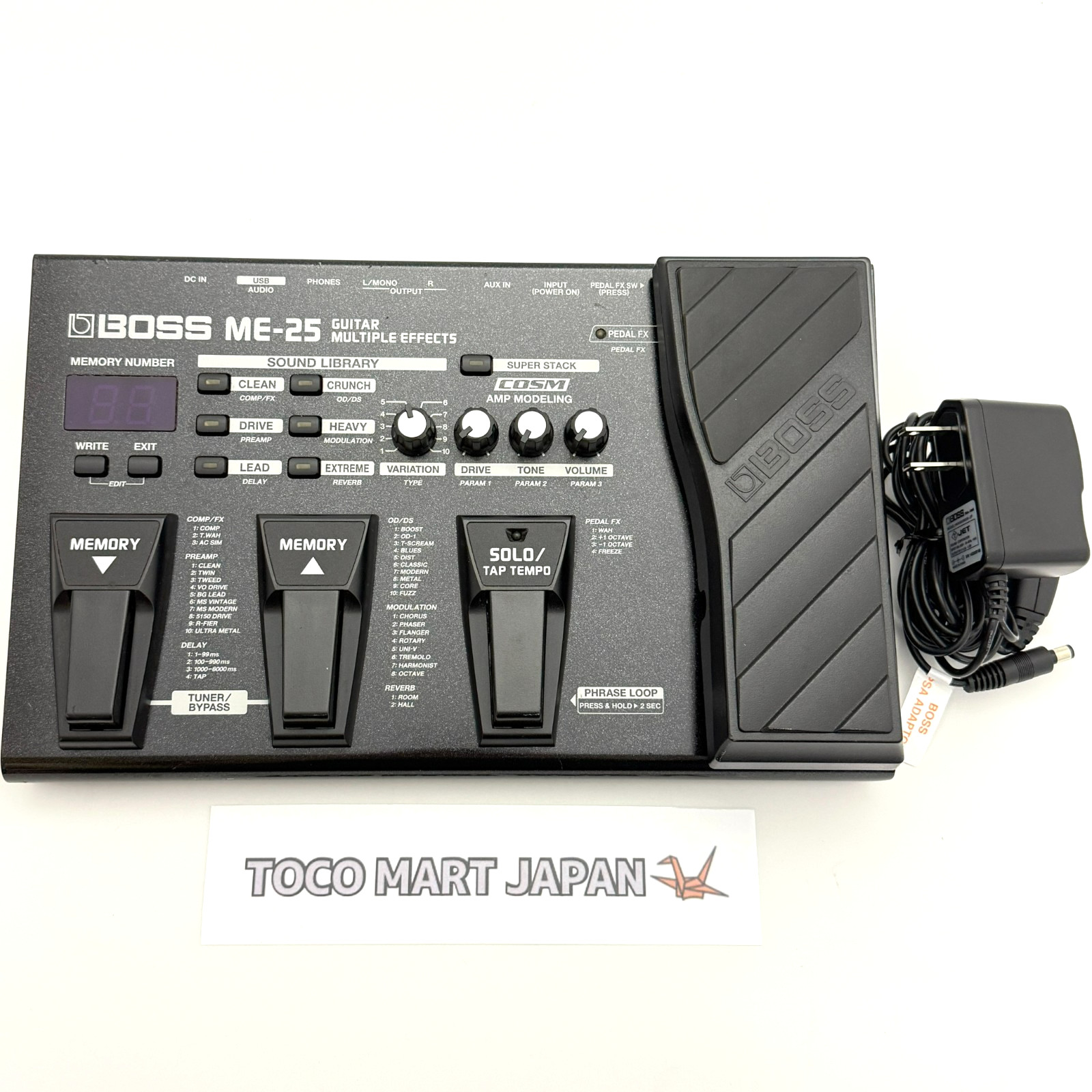 BOSS ME-25 Guitar Multiple Effects Pedal W/ Power Cord From Japan #0200