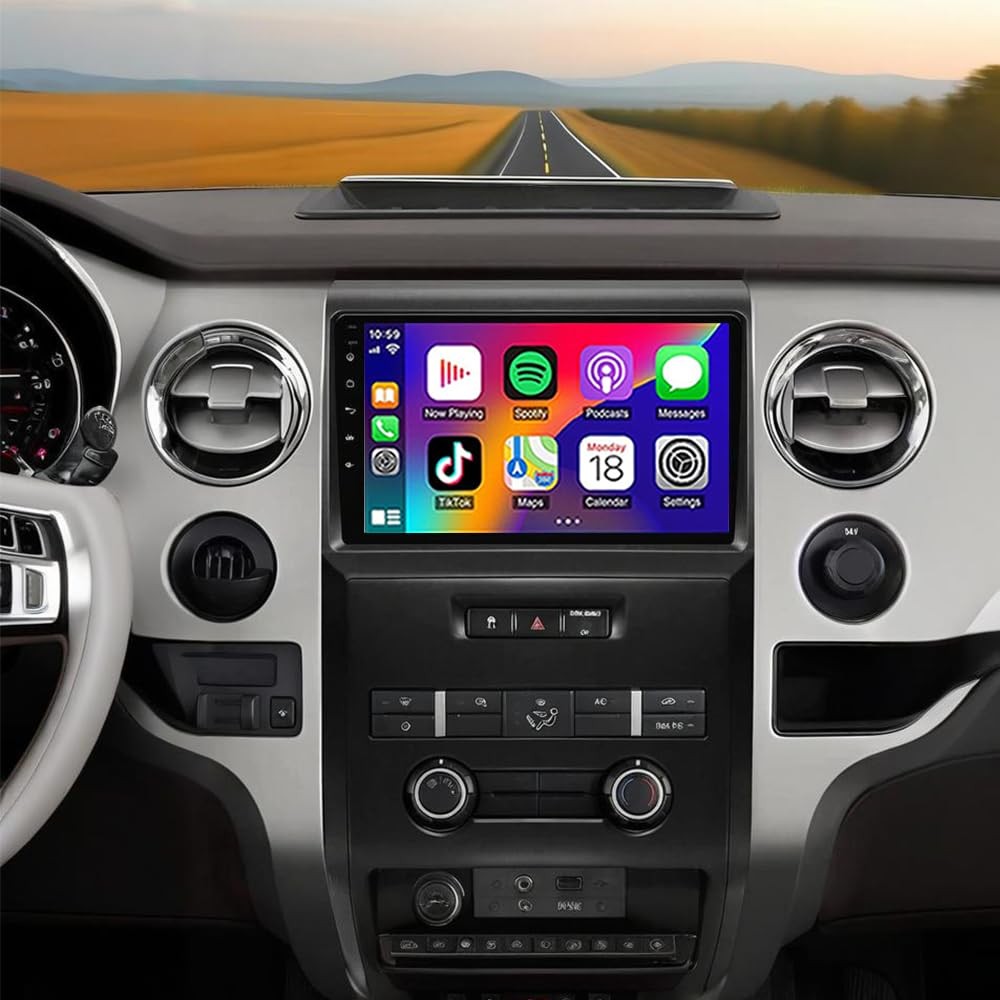 F-150 2009-2014 Car Radio Carplay 9in Touch GPS WiFi Bluetooth Camera