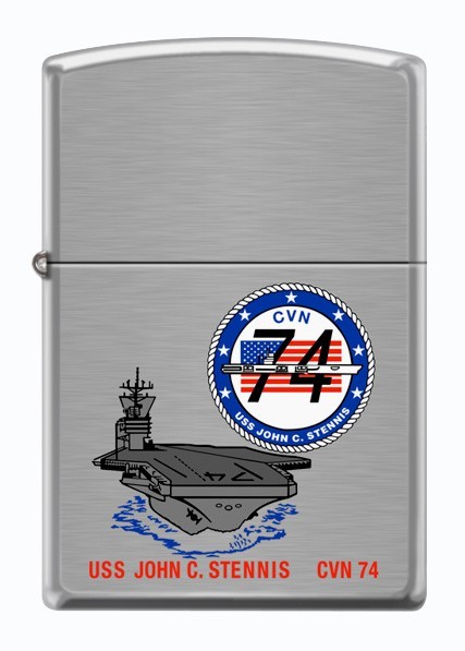 USS John C. Stennis (CVN-74) Aircraft Carrier Zippo MIB  Brushed Chrome