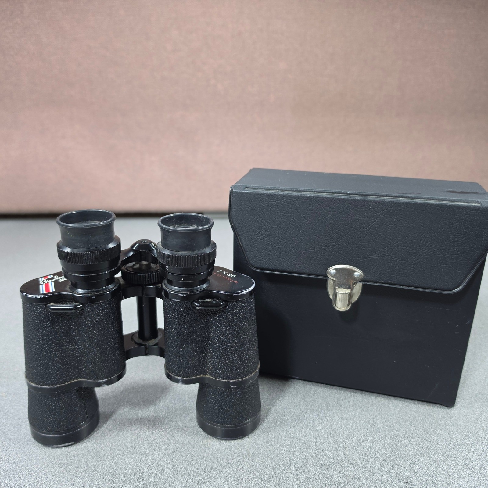 Binolux Binoculars very Good 7x35 Coated Optics 393ft Case 90010177