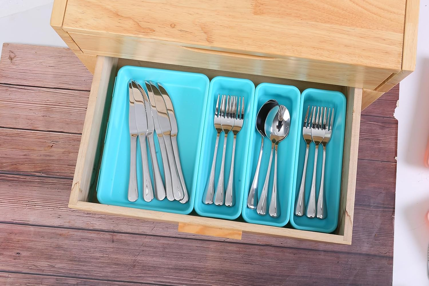 15 PCS Interlocking Desk Drawer Organizer Separator for Office,Bathroom,Kitchen,