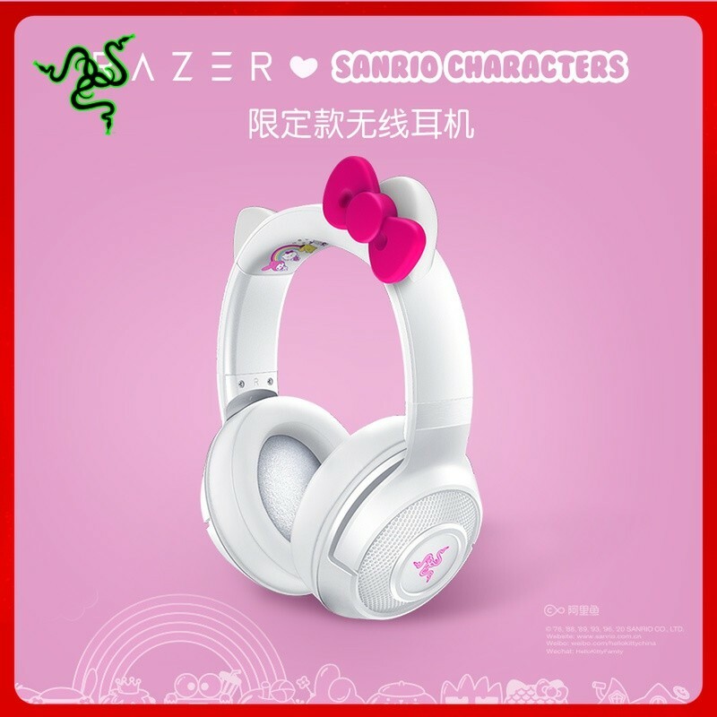 Razer x Sanrio Hello Kitty¹ Kraken BT Wireless Headset bluetooth built in mic