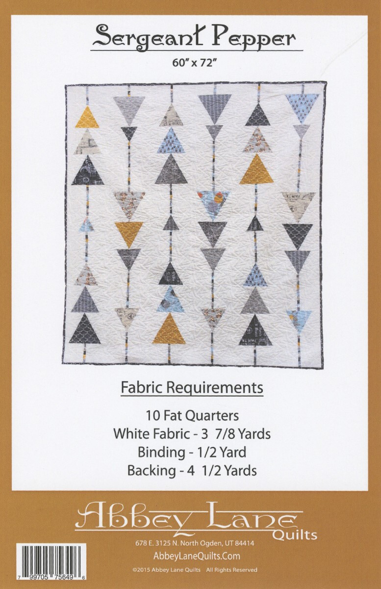 Sergeant Pepper by Abbey Lane Quilts 60" x 72"