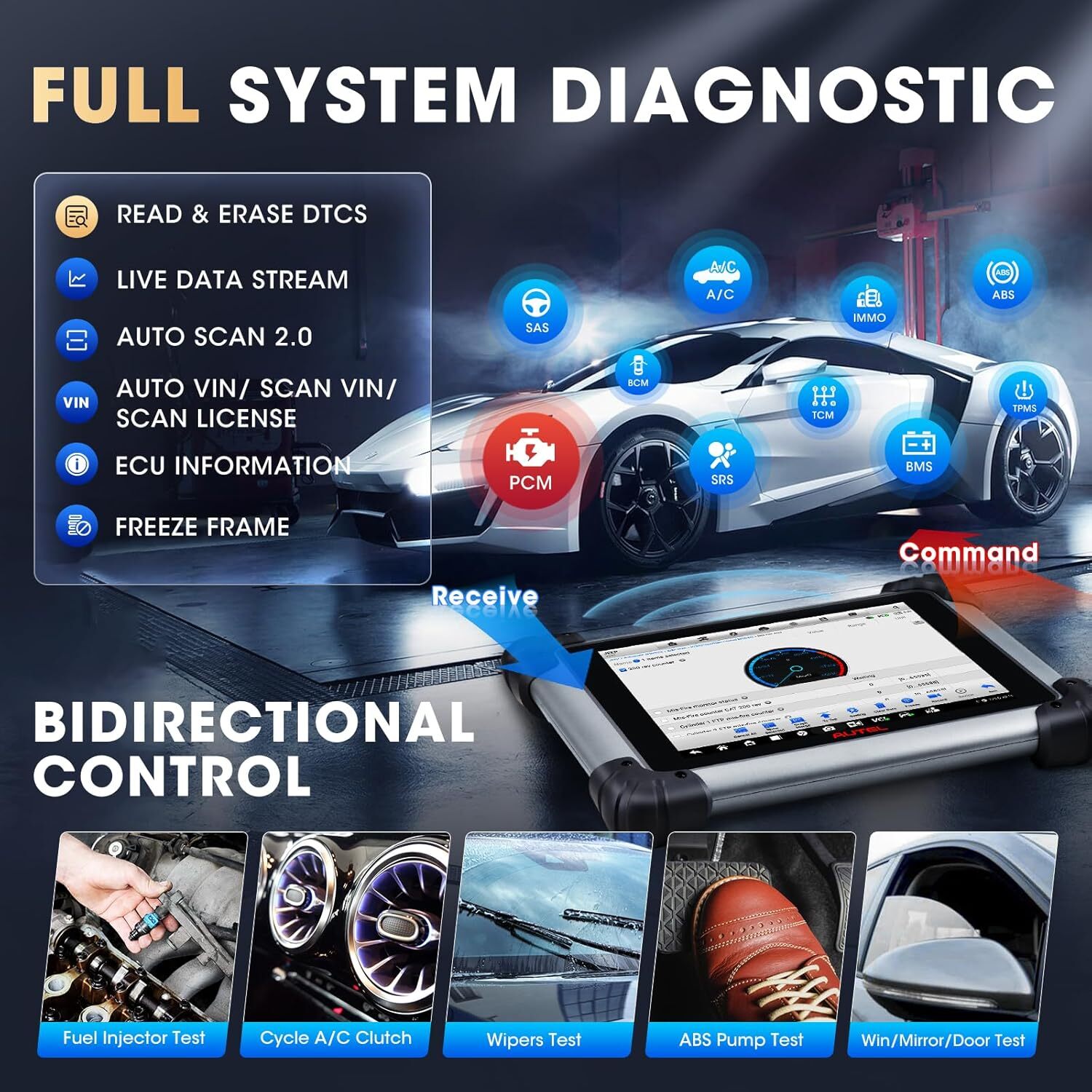 2025 Autel MaxiSys Elite II PRO As MS909 Diagnostic Scan Programming Key Coding