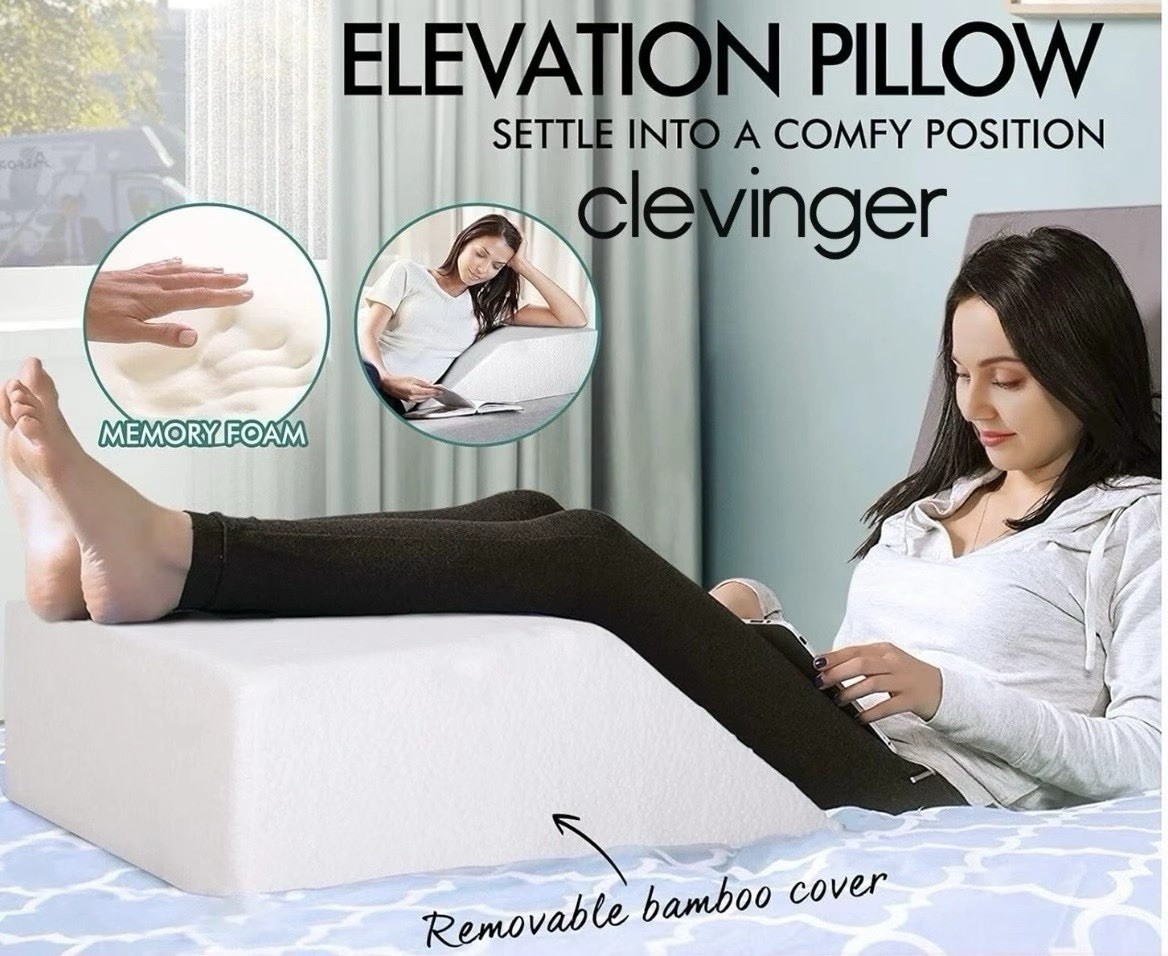 4-in-1 Memory Foam Bed Wedge Leg Rest Back Support Elevation Pillow Cushion