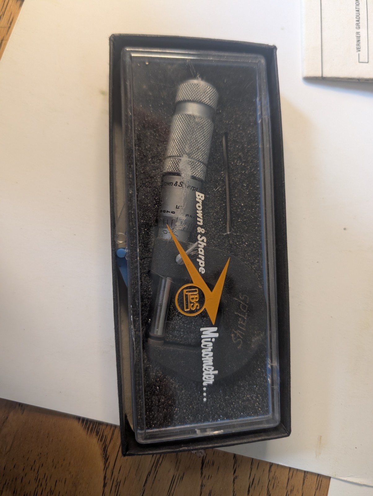 Brown & Sharpe No. 3 Outside Micrometer 0" to 1" x 0.0001" Lock 599-3 /W Box USA