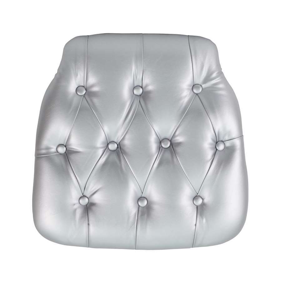 Flash Furniture Hard Silver Tufted Vinyl Chiavari Chair Cushion [SZ-TUFT-SIL-GG]