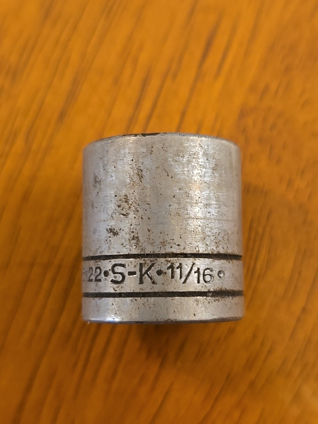 SK Tools 3/8" DRIVE 12 Point 11/16 In. Shallow SAE Socket 45122 Made in USA.