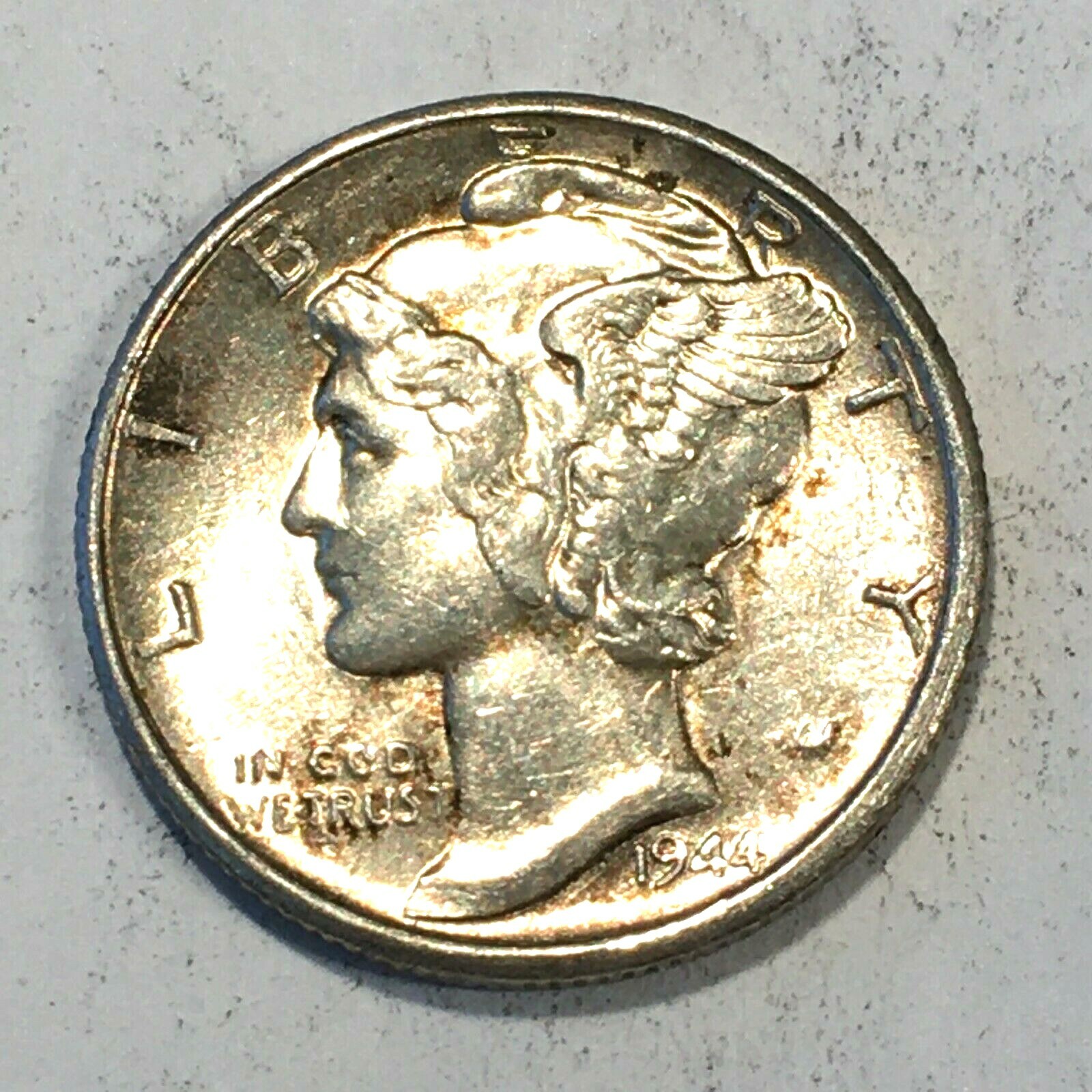 1944-S Mercury Silver Dime - High Quality Scans #L789