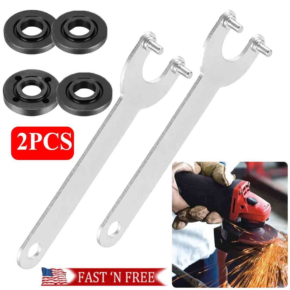 2X 5/8-11 Angle Grinder Flange Lock Nuts Wrench Tool For Dewalt Makita Milwaukee
