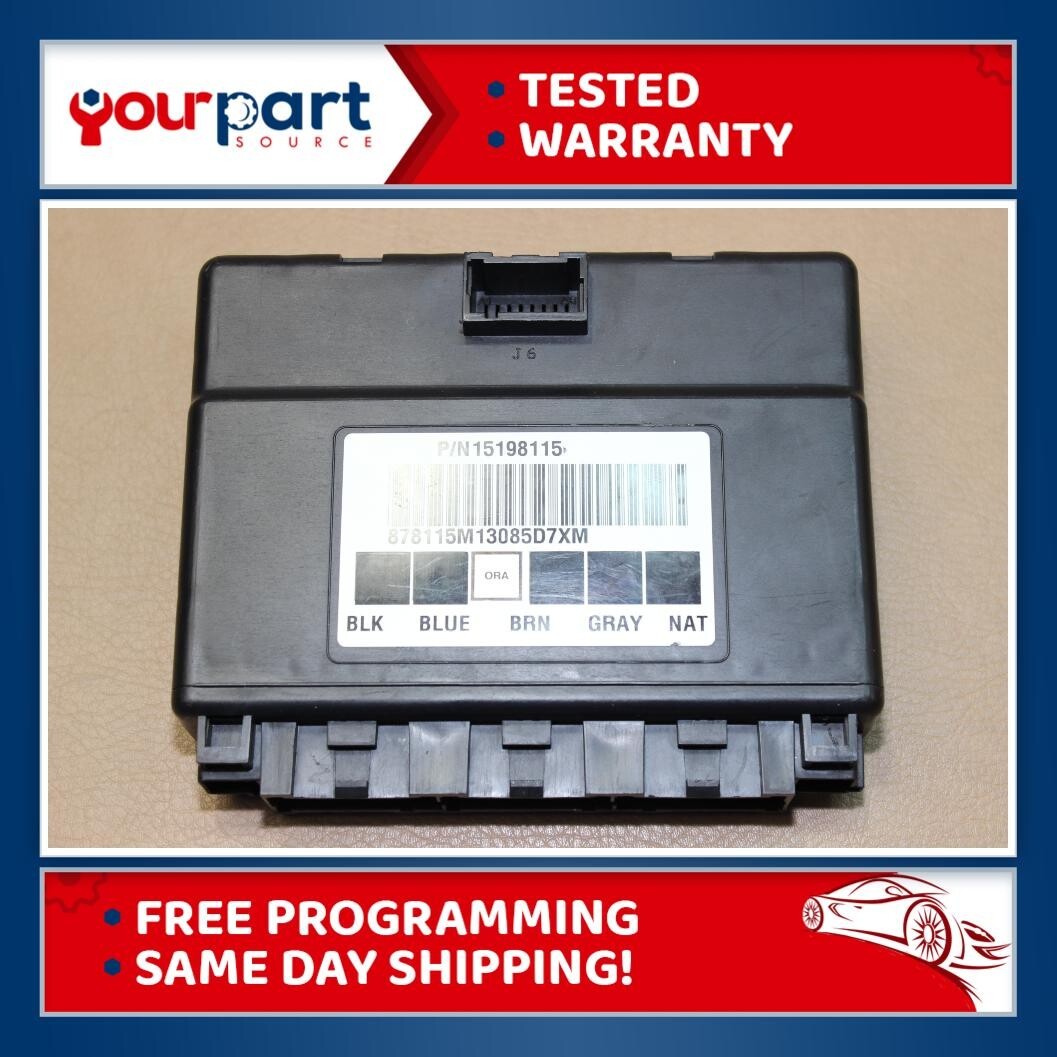 03-06 GM CHEVROLET BCM BODY CONTROL MODULE OEM 15198115 TESTED PROGRAMMED TO VIN