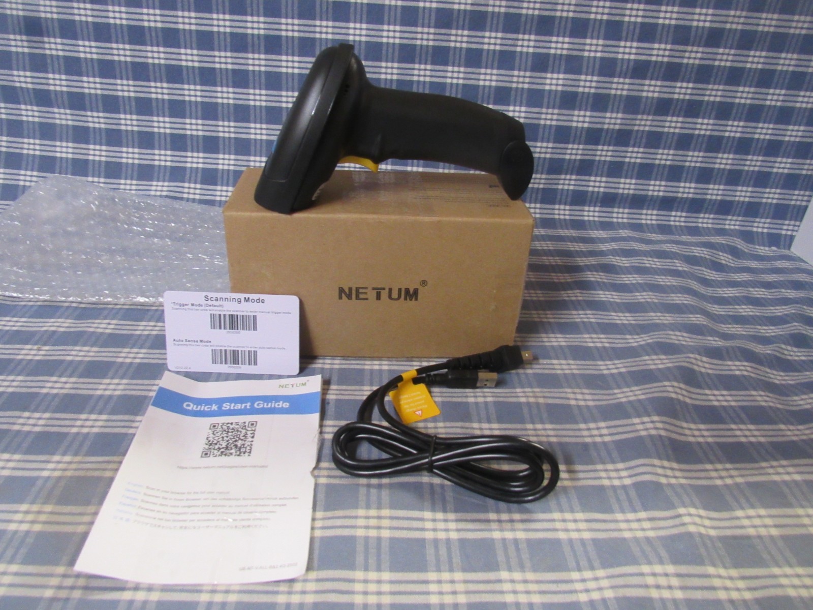 Netum NT-1228BL Bluetooth USB 2D Barcode Scanner (Open Box) FAST FREE SHIPPING.