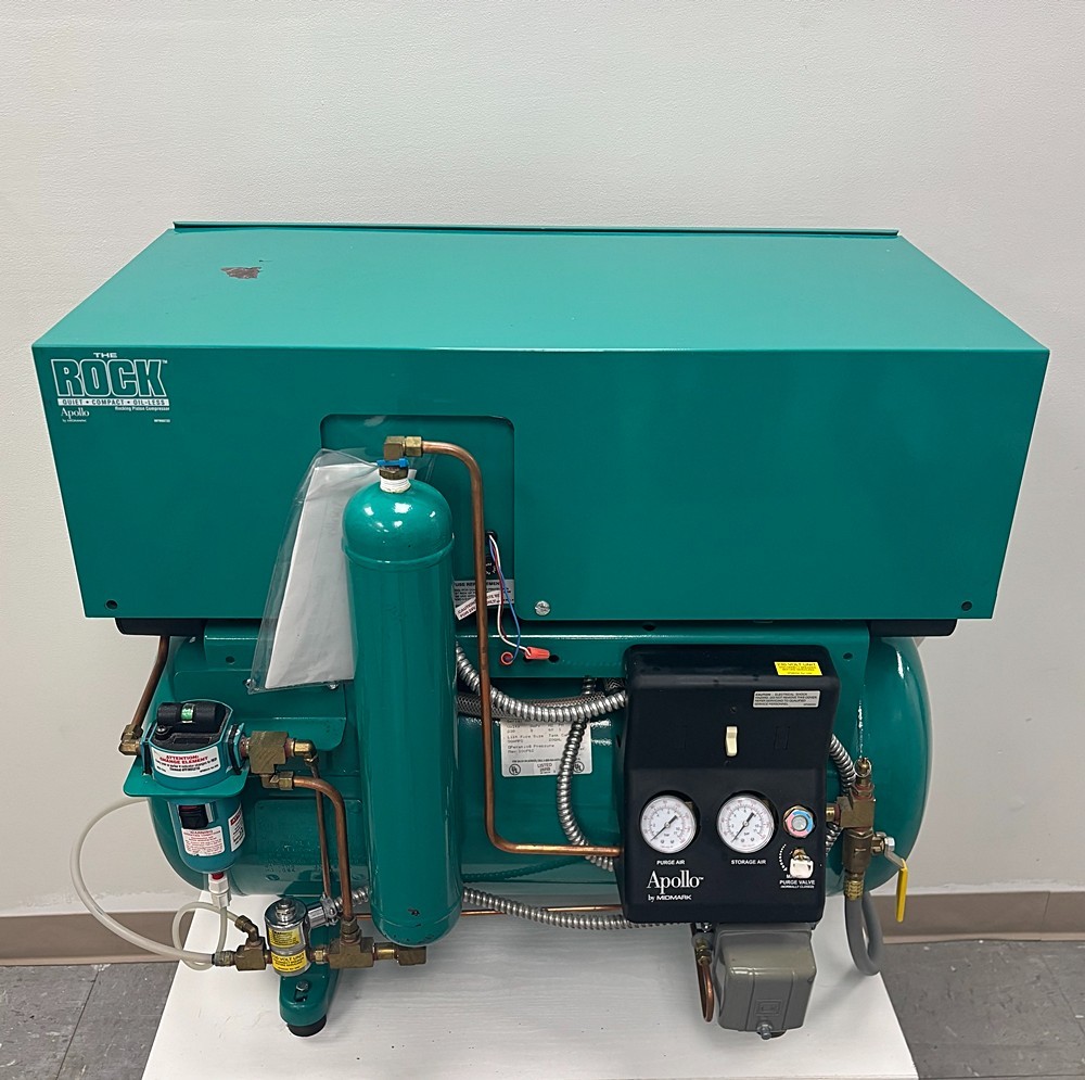 Midmark Apollo "The Rock" Dental Triple Head Oil-less Air Compressor - 5 Users