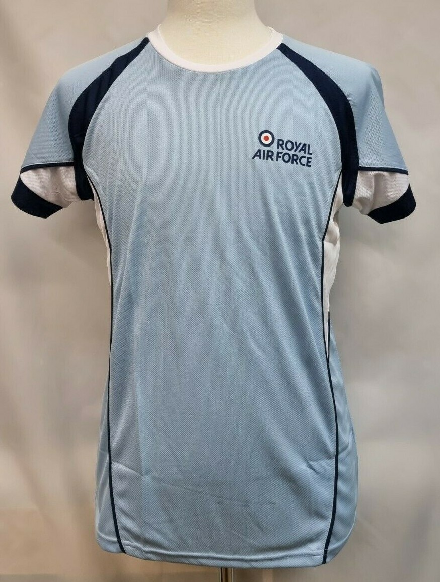 RAF Royal Air Force Sport Association Training Mesh T Shirt Size Large UK