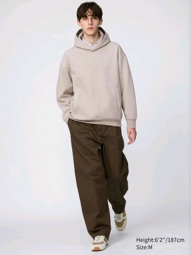 UNIQLO Sweat Oversized Pullover Hoodie Black M