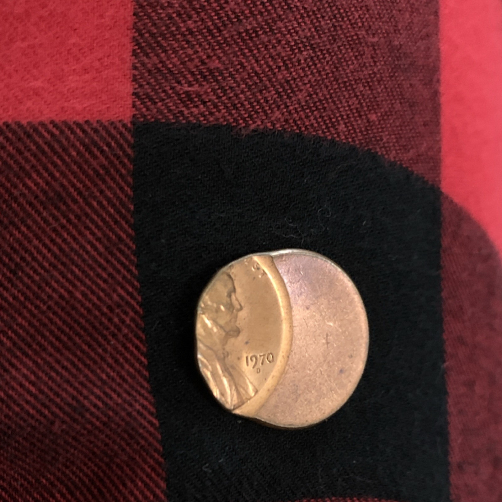 1970-D Lincoln Memorial Penny Small Cent Error Off-Center Partial Strike