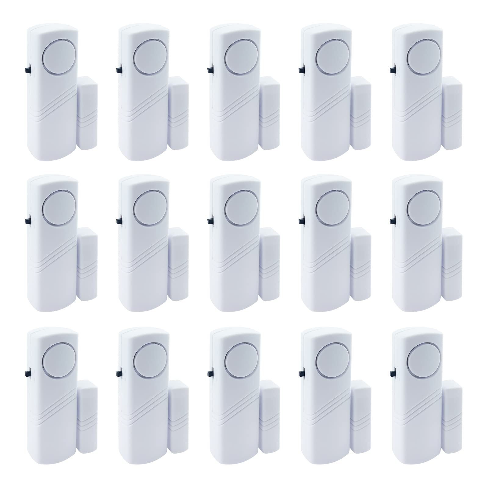 Door Window Alarm, 92DB Alarms for Kids Safety 15 Pack, white