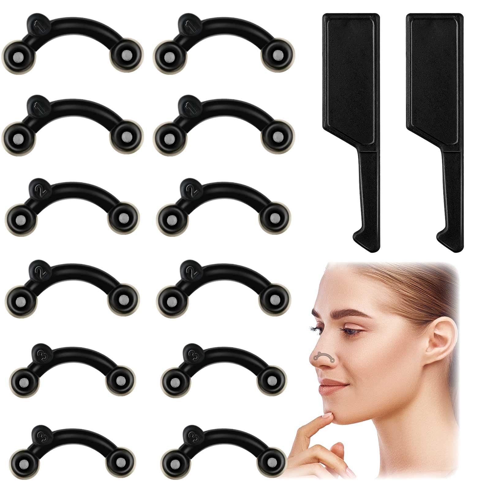 Maitys 2 Sets Nose up Lifting Shaper Clip Clipper Lifter Black