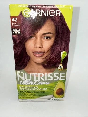Garnier Hair Color Nutrisse Nourishing Creme, 42 Deep Burgundy (Black Cherry)...