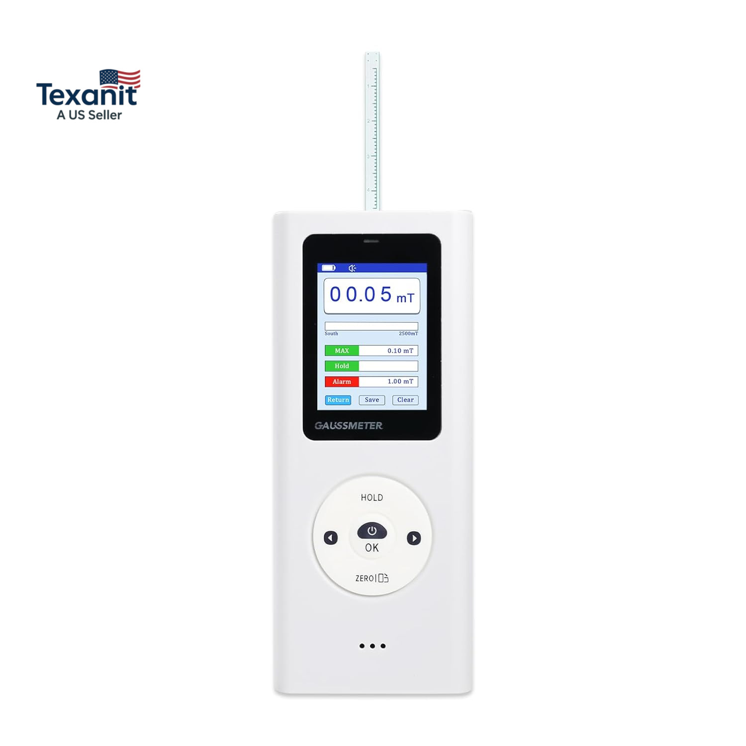 Digital Gauss Meter High-Sensitivity Magnetic Field Tester with HD Color Display
