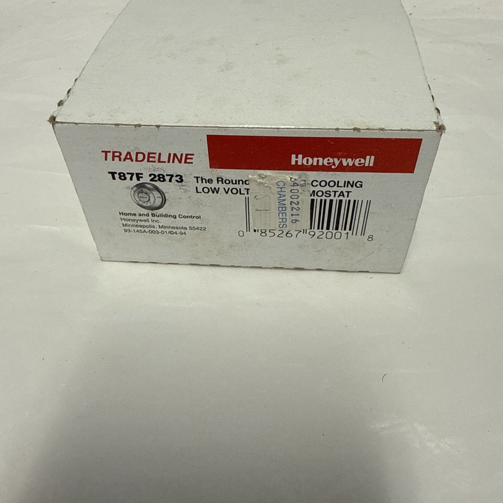 Vintage Honeywell T87F 2873 Tradeline Wall Heating/Cooling Thermostat New W/Box