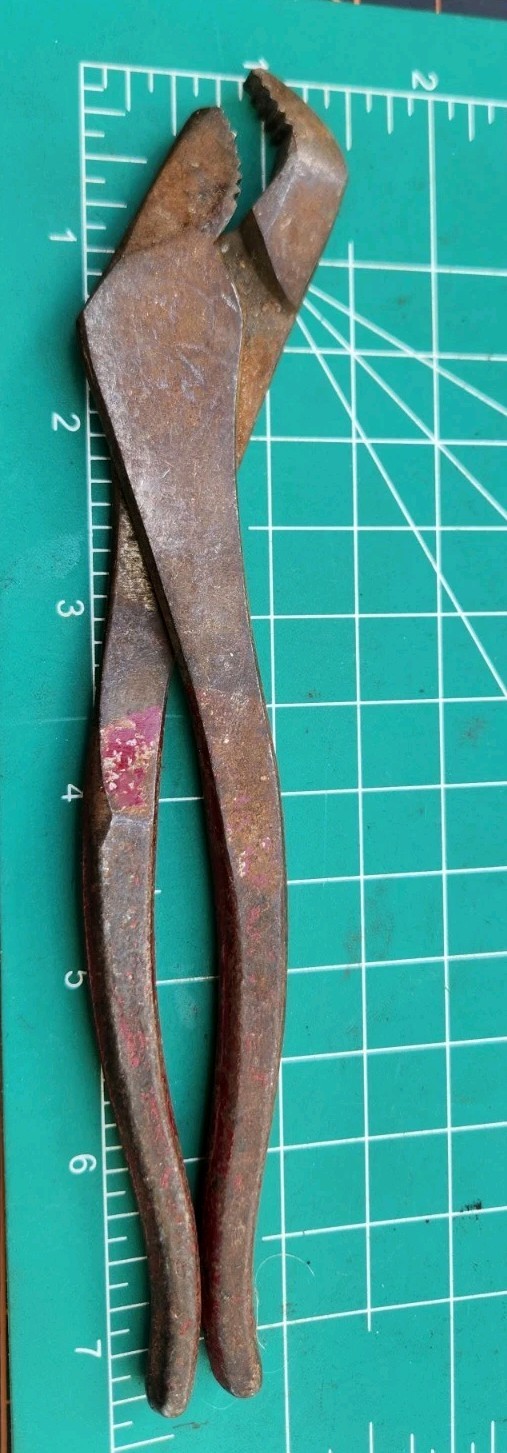 Vintage Battery Terminal Pliers Automotive Tool Heavy Forged Steel